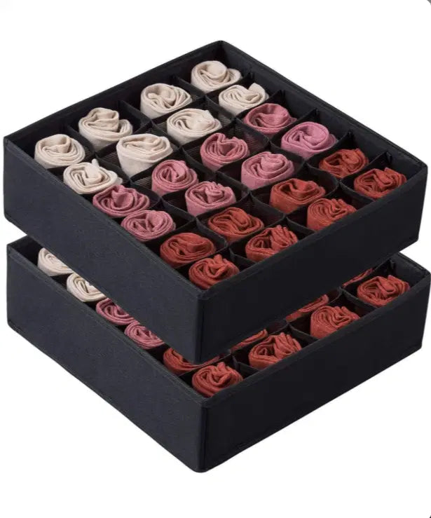 Drawer Organizer Box with 24 Grids (Pack of 3)